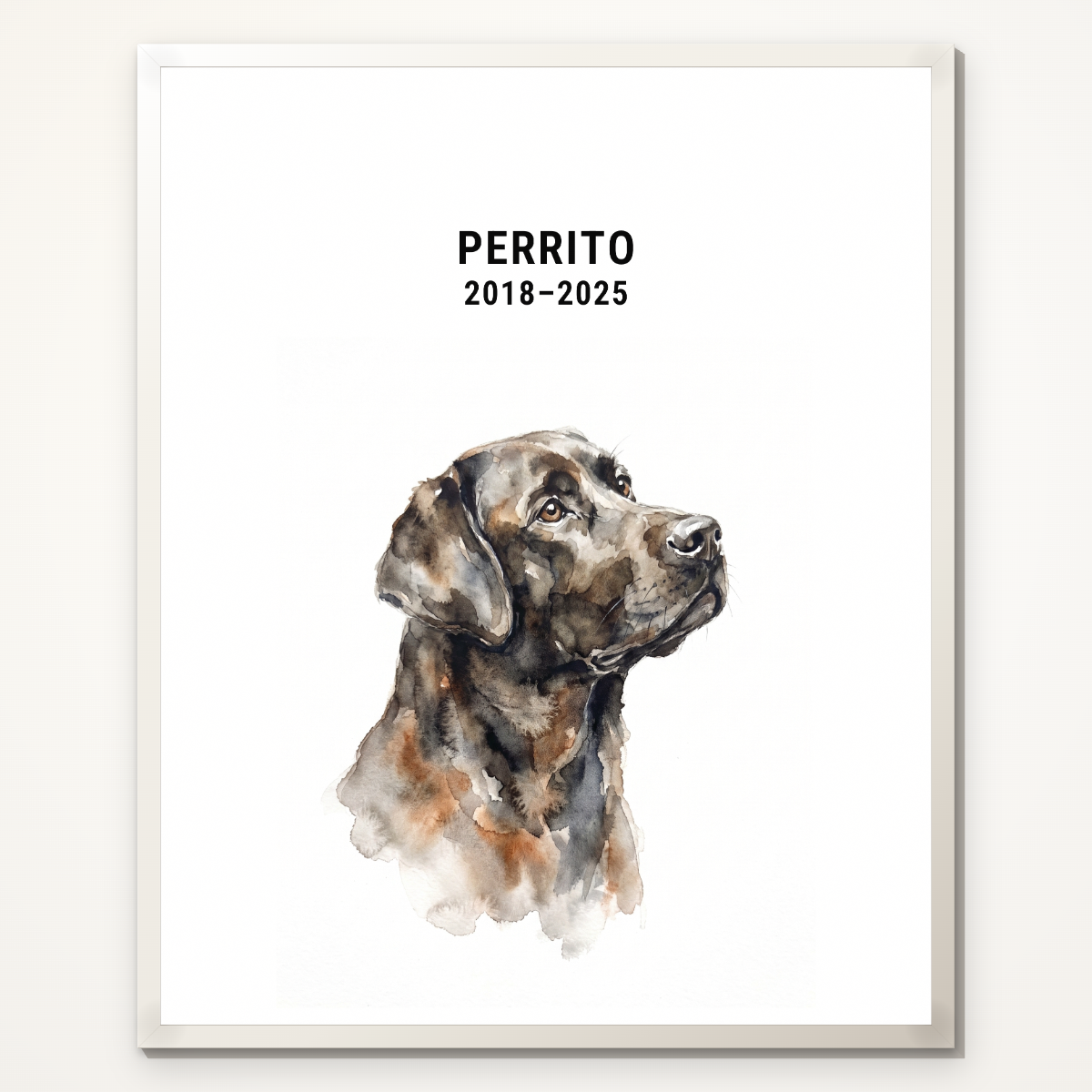 Ritratto ad acquerello del tuo animale