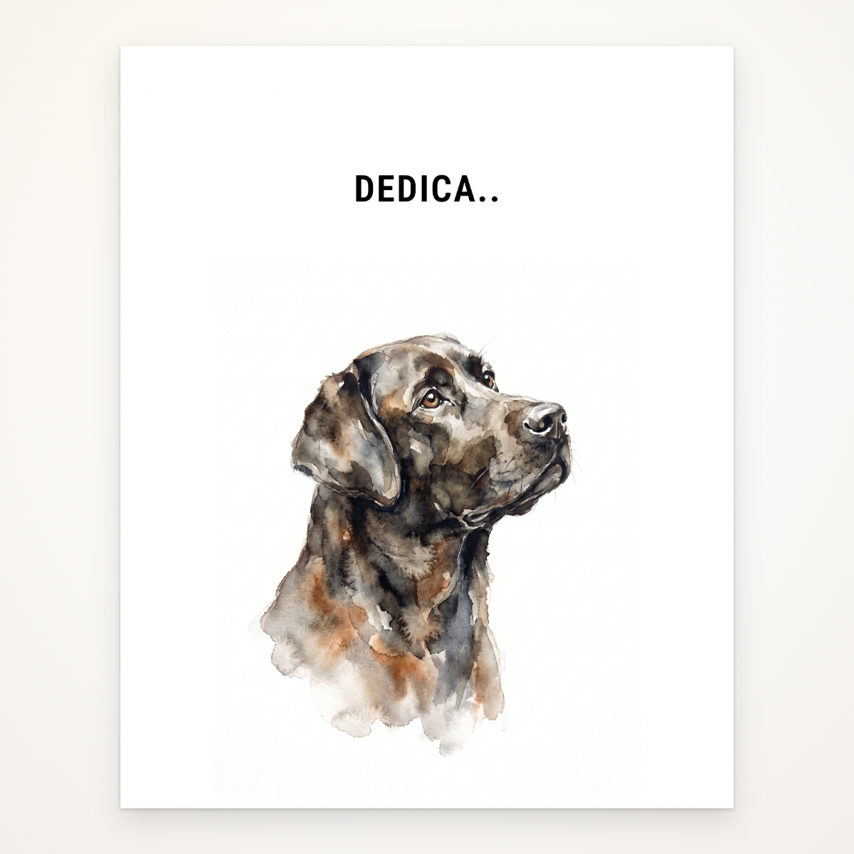 Ritratto ad acquerello del tuo animale