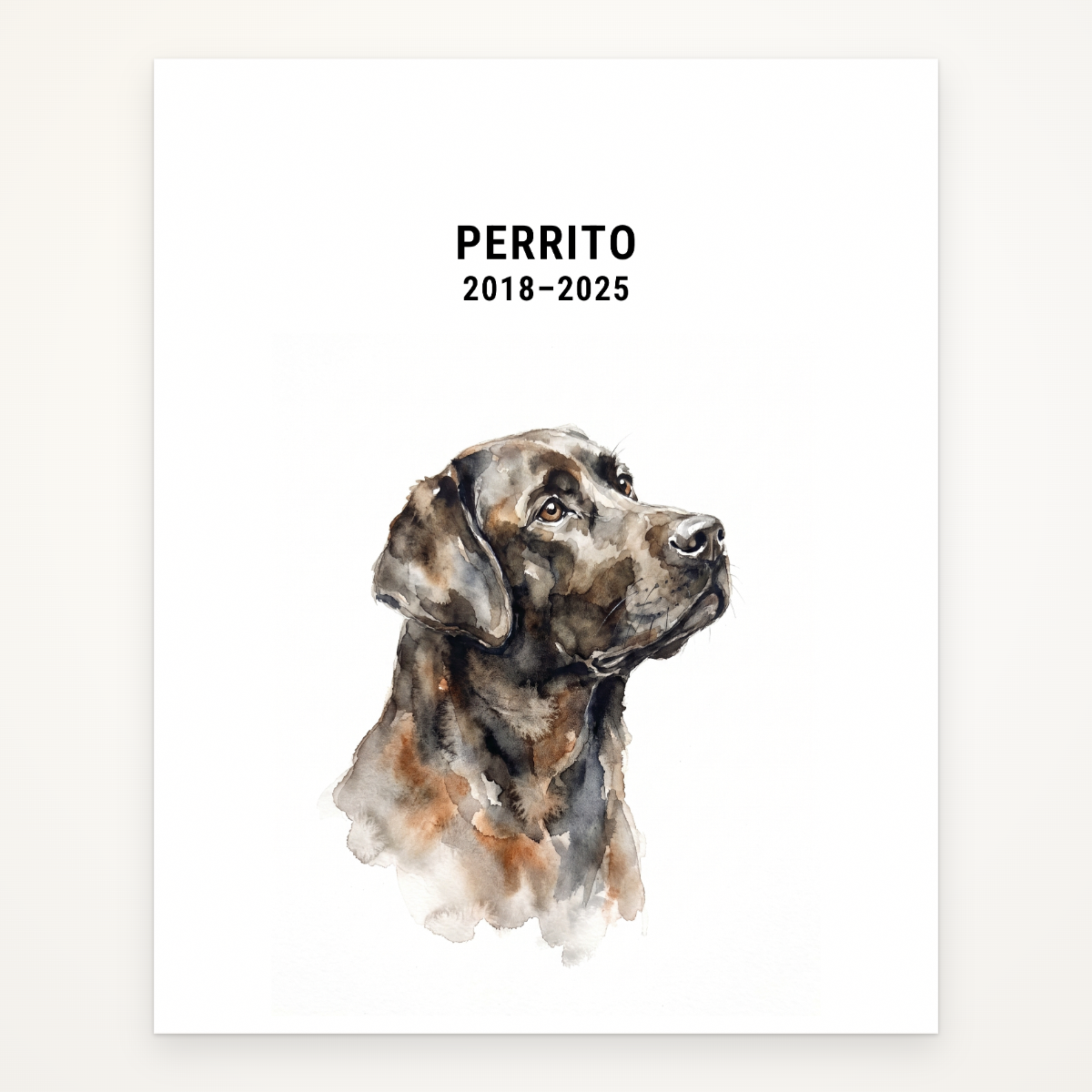 Ritratto ad acquerello del tuo animale